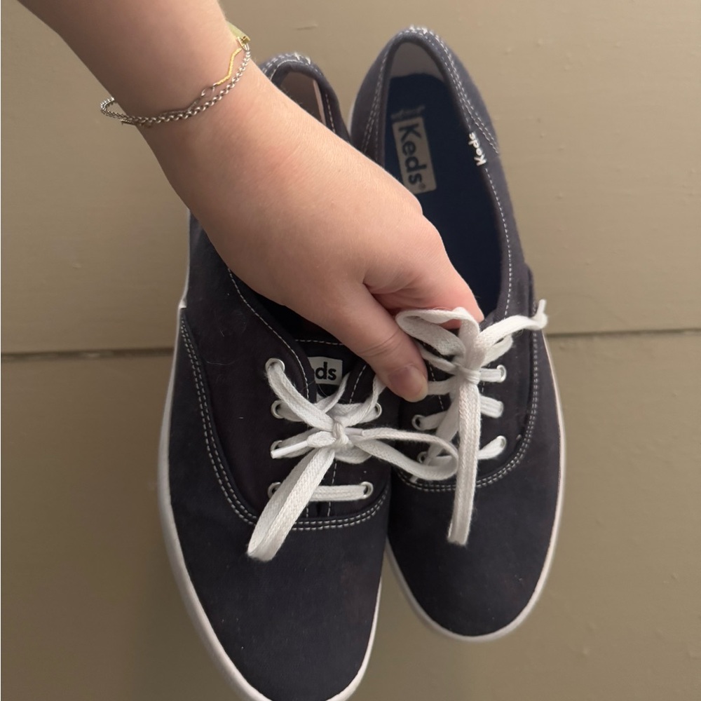 Keds Dark Blue Canvas Shoes with White Accents